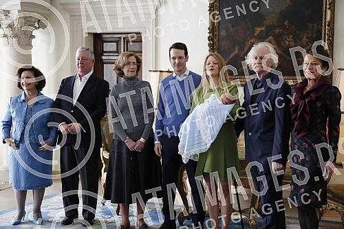His Royal Highness Prince Philip Karadjordjevic and Danica Karadjordjevic with his son Stefan at the White Palace.Njegovo Kraljevsko Visocanstvo Princ Filip Karadjordjevic i Danica Karadjordjevic sa sinom Stefanom na Belom dvoru.