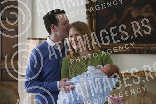 His Royal Highness Prince Philip Karadjordjevic and Danica Karadjordjevic with his son Stefan at the White Palace.Njegovo Kraljevsko Visocanstvo Princ Filip Karadjordjevic i Danica Karadjordjevic sa sinom Stefanom na Belom dvoru.