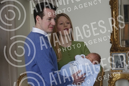 His Royal Highness Prince Philip Karadjordjevic and Danica Karadjordjevic with his son Stefan at the White Palace.Njegovo Kraljevsko Visocanstvo Princ Filip Karadjordjevic i Danica Karadjordjevic sa sinom Stefanom na Belom dvoru.