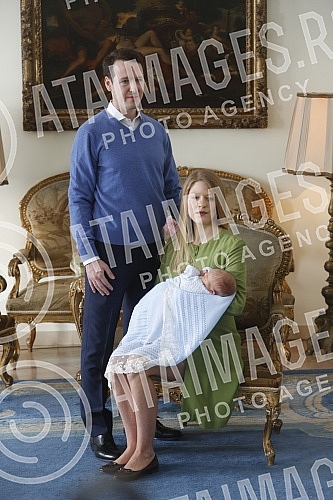 His Royal Highness Prince Philip Karadjordjevic and Danica Karadjordjevic with his son Stefan at the White Palace.Njegovo Kraljevsko Visocanstvo Princ Filip Karadjordjevic i Danica Karadjordjevic sa sinom Stefanom na Belom dvoru.