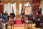 The famous Nobel Prize winner Peter Handke arrived in Banja Luka where he met with the President of the Republic of Serbian Zeljko Cvijanovic, Prime Minister Radovan Viskovic, Serbian members and the Chairman of Presidency of Bosnia and Herzegovina M