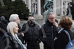 Specific press conference, more precisely gathering and protest of the Assembly of Free Serbia in front of the National Assembly where the session is taking place, on the occasion of the Proposal on Amendments to the Law on Expropriation.Specificna