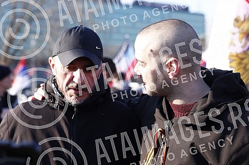 Driving a car called Z to win from the Sava Center to the Church of the Holy Trinity, next to the Church of St. Mark in support of Russia.Voznja automobilima pod nazivom Z za pobedu od Sava centra do hrama Svete Trojice, pored Crkve Svetog Marka u 