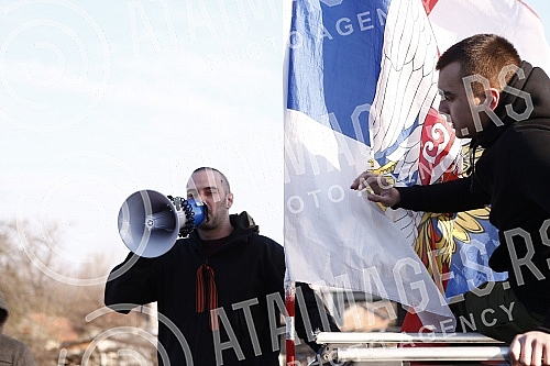 Driving a car called Z to win from the Sava Center to the Church of the Holy Trinity, next to the Church of St. Mark in support of Russia.Voznja automobilima pod nazivom Z za pobedu od Sava centra do hrama Svete Trojice, pored Crkve Svetog Marka u 