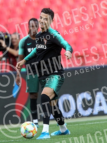 Training of Portugal national football team at Rajko Mitic stadium ahead of European Championship qualification match between Serbia and Portugal. 