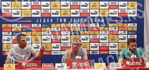 Portugal national team press conference at Rajko Mitic Stadium ahead of European Football Championship qualification match.Konferencija za medije reprezentacije Portugala na stadionu Rajko Mitic pred mec kvalifikacija za Evropsko fudbalsko prvensto.