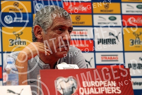 Portugal national team press conference at Rajko Mitic Stadium ahead of European Football Championship qualification match.Konferencija za medije reprezentacije Portugala na stadionu Rajko Mitic pred mec kvalifikacija za Evropsko fudbalsko prvensto.