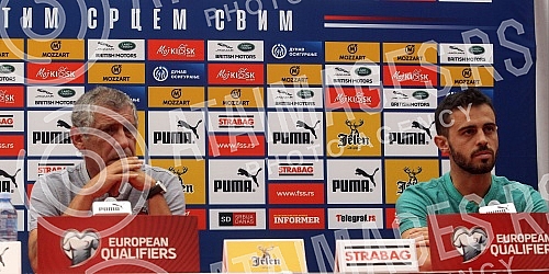Portugal national team press conference at Rajko Mitic Stadium ahead of European Football Championship qualification match.Konferencija za medije reprezentacije Portugala na stadionu Rajko Mitic pred mec kvalifikacija za Evropsko fudbalsko prvensto.