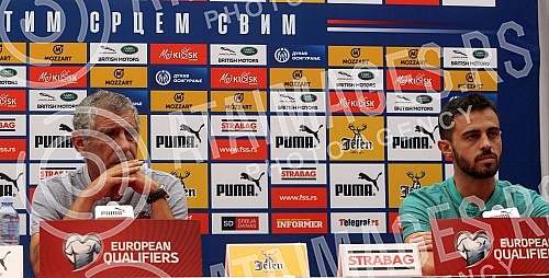 Portugal national team press conference at Rajko Mitic Stadium ahead of European Football Championship qualification match.Konferencija za medije reprezentacije Portugala na stadionu Rajko Mitic pred mec kvalifikacija za Evropsko fudbalsko prvensto.