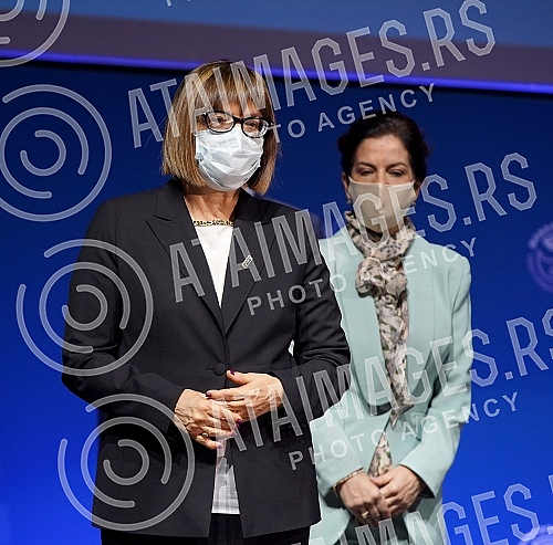 The Prime Minister of the Republic of Serbia, Ana Brnabic, presented the results of the work in the first 100 days of the government in Kombank Hall, and all members of the Government of the Republic of Serbia attended the presentation of the results
