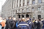 Protest of Post workers organized by the Independent trade union of post workers in front of the Main post office in Belgrade.Protest radnika Poste u organizaciji Samostalnog sindikata postanskih radnika ispred Glavne poste u Beogradu.