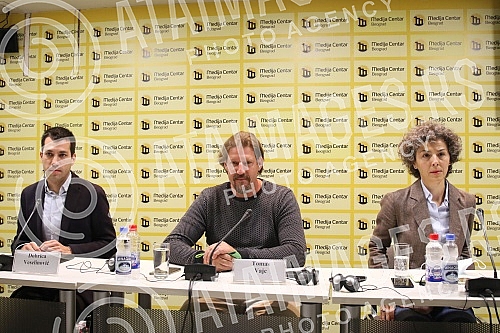 Ne davimo Beograd organized a press conference in the Media Center of the Co-President of the European Green Party and member of the European Parliament Thomas Weitz, who is engaged in the Committee on Foreign Affairs of the European Parliament.Ne 