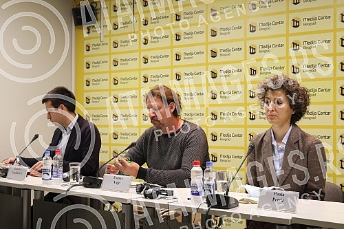 Ne davimo Beograd organized a press conference in the Media Center of the Co-President of the European Green Party and member of the European Parliament Thomas Weitz, who is engaged in the Committee on Foreign Affairs of the European Parliament.Ne 