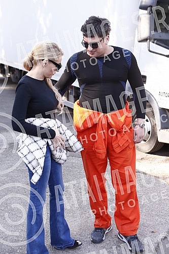 On the set of the movie 