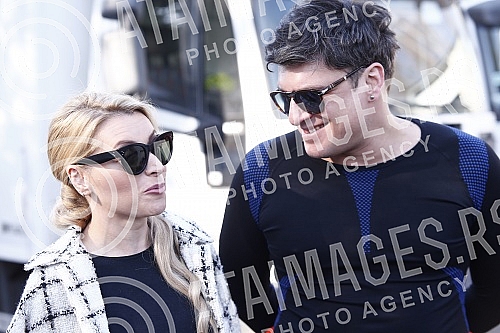 On the set of the movie 