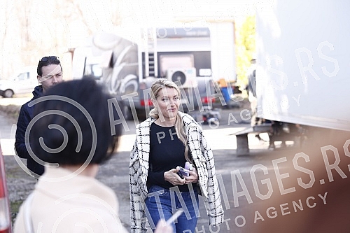 On the set of the movie 