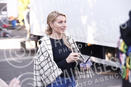 On the set of the movie 