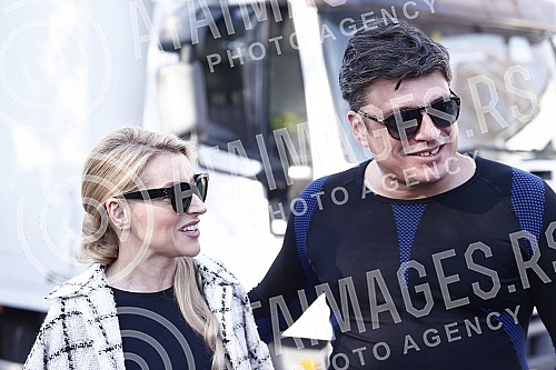 On the set of the movie 