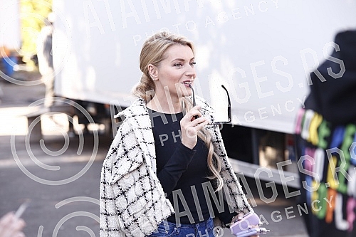 On the set of the movie 