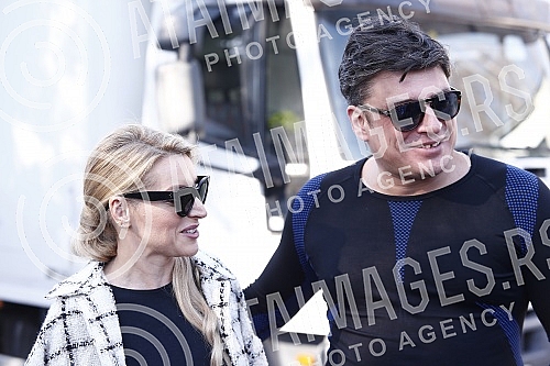 On the set of the movie 