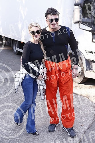 On the set of the movie 