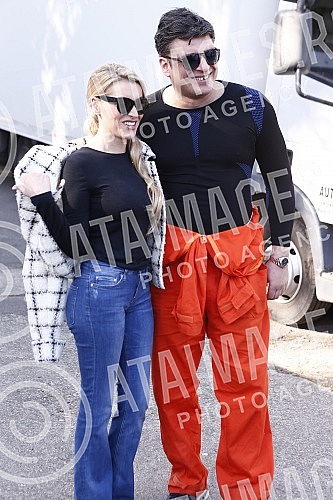 On the set of the movie 