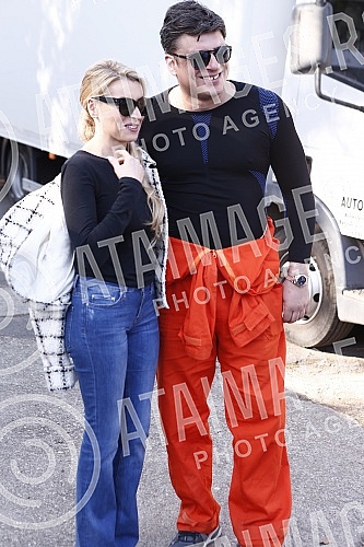 On the set of the movie 