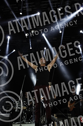 Concert of the band Partibrejkers at the Tasmajdan stadium.Koncert benda Partibrejkers na stadionu Tasmajdan
