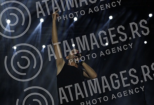 Concert of the band Partibrejkers at the Tasmajdan stadium.Koncert benda Partibrejkers na stadionu Tasmajdan