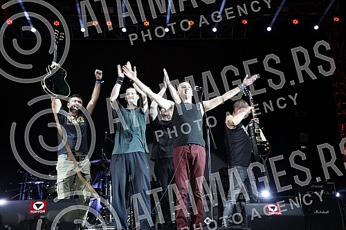 Concert of the band Partibrejkers at the Tasmajdan stadium.Koncert benda Partibrejkers na stadionu Tasmajdan