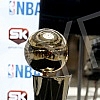 Champion trophy for the NBA was exposed at the mall - Delta City. The cup is named after Larry O'Brien.Pehar namenjen sampionu NBA lige bio je izlozen u Trznom centru - Delta siti. Pehar nosi ime Lerija OBrajena.