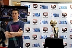 Champion trophy for the NBA was exposed at the mall - Delta City. The cup is named after Larry O'Brien.Pehar namenjen sampionu NBA lige bio je izlozen u Trznom centru - Delta siti. Pehar nosi ime Lerija OBrajena.