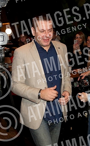 Press conference of the Vlado Georgiev held in Kasina on the occasion of the announcement of the concert at the Sava Center.Pres konferencija Vlade Georgieva odrzana u Kasini a povodom najave koncerta u Sava centru