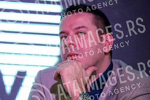 Press conference of the Vlado Georgiev held in Kasina on the occasion of the announcement of the concert at the Sava Center.Pres konferencija Vlade Georgieva odrzana u Kasini a povodom najave koncerta u Sava centru