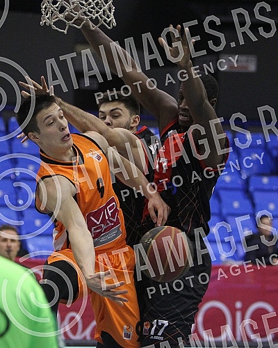 Match of the 10 rounds of the ABA League 2 played in the Ranko Zeravica hall between KK Dynamic and KK Zrinjski (Mostar).Utakmica 10 kola ABA lige 2 odigrana u hali Ranko Zeravica izmedju KK Dynamic i KK Zrinjski (Mostar). 