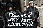 Women in black organized a stand in black and silence in Knez Mihailova street, in front of the Russian tsar, from 3.48 pm, on the occasion of the 28th anniversary of the crime in Strpci.Zene u crnom organizovale su stajanje u crnini i cutanje u Kn