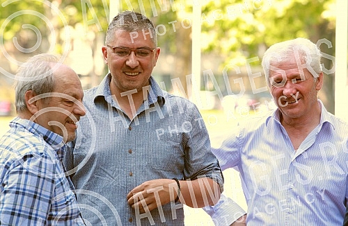 In front of the building of the Third Basic Public Prosecutor's Office, a press conference of the Oslobodjenje movement due to the summons for questioning of a former member of the UKP MUP of Serbia, Milan Dumanovic.Ispred zgrade Treceg osnovnog ja