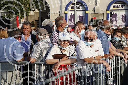 The central manifestation on the occasion of the Day of Serbian Unity, Freedom and the National Flag was held on Savski Square, near the monument to Stefan Nemanja.Centralna manifestacija povodom Dana srpskog jedinstva, slobode i nacionalne zastave