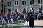 The central manifestation on the occasion of the Day of Serbian Unity, Freedom and the National Flag is being held on Savka Square near the monument to Stefan Nemanja. Centralna manifestacija povodom Dana srpskog jedinstva, slobode i nacionalne zas