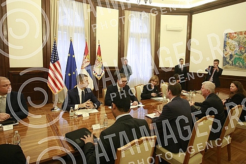 President of Repubic of Serbia Aleksandar Vucic meet with David Hale undersecretary of the US State Department.Aleksandar Vucic, predsednik Republike Srbije primio je Davida Hejla (David Hale) podsekretara americkog Stejt Departmenta.