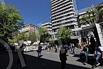 A gathering of market vendors protesting against e-fiscalization in Serbian markets marched in front of the Usca shopping mall, and then protesters marched towards Zeleni venac and Terazije tunnel, then to Makednoska Street and the RTS building, from