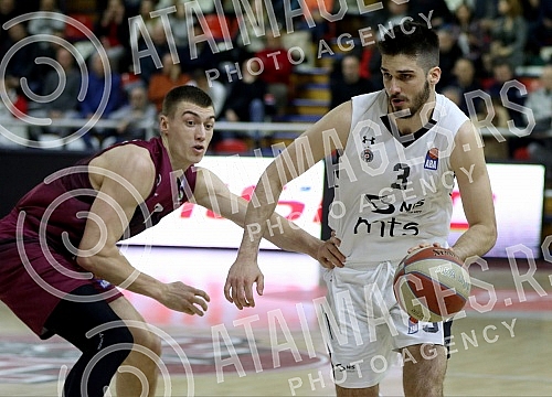 Basketball match, Round 16 ABA League - FMP vs KK Partizan held at FMP hall.Kosarkaska utakmica, 16 kolo ABA lige odigrano u FMP hali izmedju KK FMP i KK Partizan.