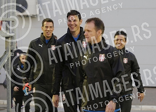 Press conference and ractice of football national team of Serbia.Pres konferencija i trening nacionalnog tima Srbije.