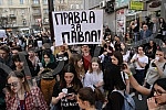 Protest of a part of the opposition outside the building of the Belgrade police in 29th November for being arrested in the RTS building.Protest dela opozicije ispred zgrade beogradske policije u 29 novembra zbog uhapsenih u zgradi RTS.