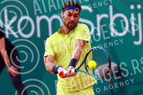 Serbia Open tennis tournament semifinal match between Fabio Fognini (ITA) and Andrey Rublev (RUS).Mec polufinala teniskog turnira Serbia Open izmedju Fabiija Fonjinija (ITA) i Andreja Rubljeva (RUS).