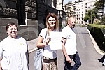 Behind the House of the National Assembly, a press conference was held for the Initiative for Change and the Alliance of Environmental Organizations of Serbia (SEOS) due to the violation of the Law on People's Initiative.Iza Doma Narodne skupstine