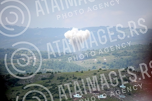Units of the Army, Air Force and Air Defense, 72nd Brigade for Special Operations and 63rd Parachute Brigade are conducting a joint tactical exercise with combat shooting 