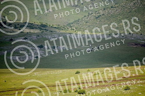 Units of the Army, Air Force and Air Defense, 72nd Brigade for Special Operations and 63rd Parachute Brigade are conducting a joint tactical exercise with combat shooting 