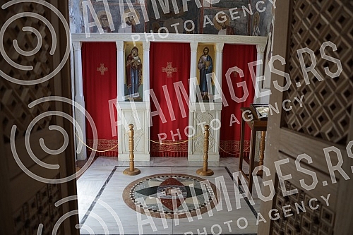 The interior of the Zica Monastery, a Serbian medieval monastery from the first half of the 13th century, located near Kraljevo and belonging to the Zicka Diocese of the Serbian Orthodox Church.Unutrasnjost manastira Zica, srpskog srednjovekovnog m