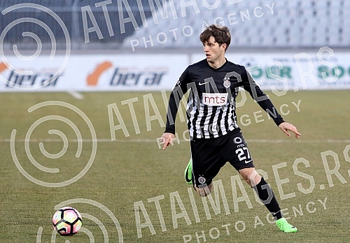 Serbian football Super League match between FK Partizan and FK Borac Cacak played at Partizan stadium.  Utakmica fudbalske Super Lige Srbije izmedju FK Partizan i FK Borac Cacak odigrana na stadionu Partizana.